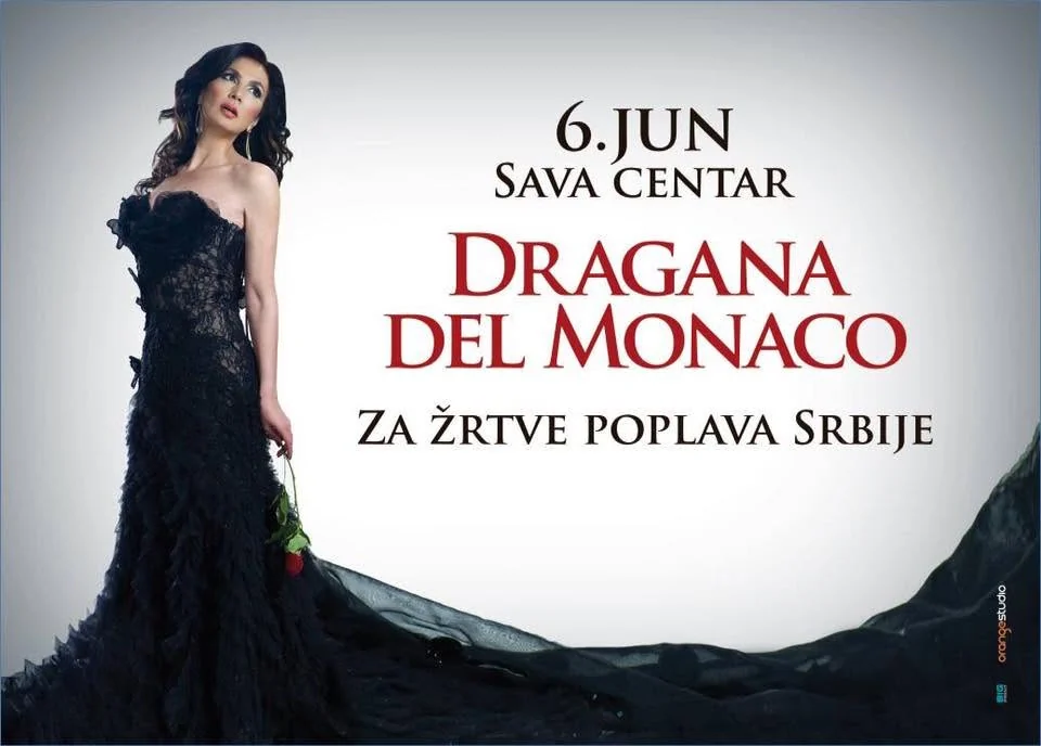 Dragana del Monaco in a black gown
